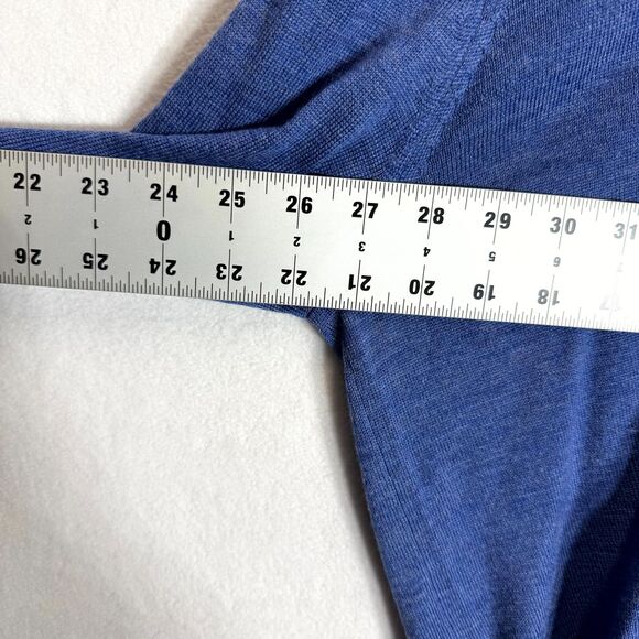 Calvin Klein Men's Blue Wave Extra Fine Merino Wool V Neck Sweater Size Large - Picture 10 of 10